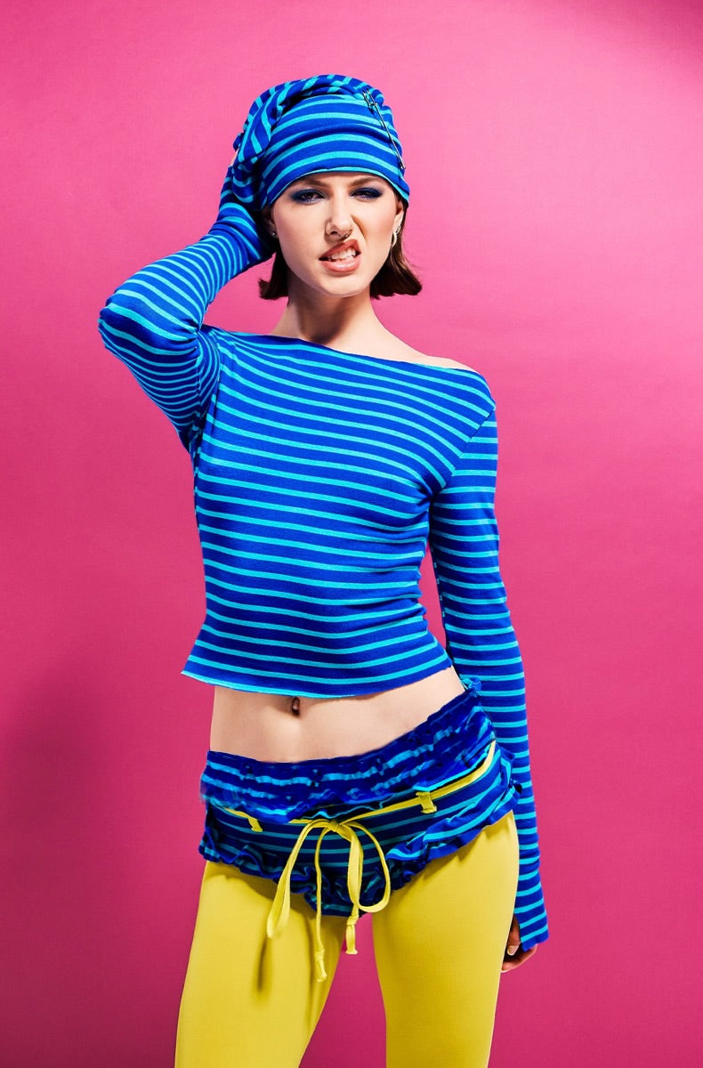 Berry Ruffle Hot Pant